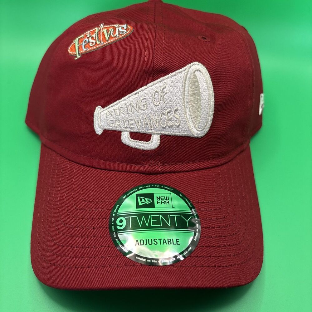 New Era x Seinfeld Festivus Airing Of Grievances 9TWENTY Red Strapback Hat New